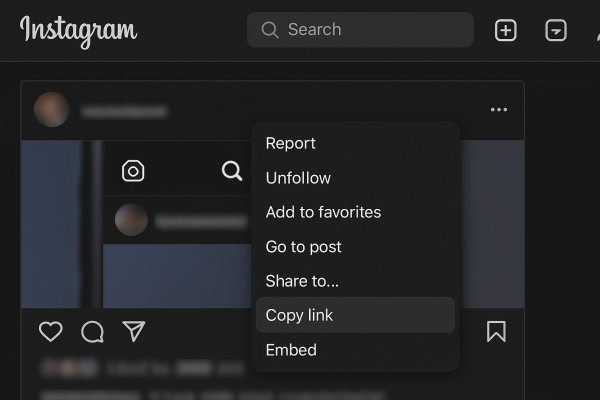 Tap 'Copy Link' option in menu