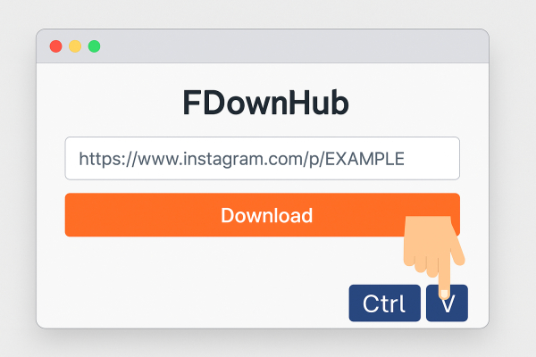 Paste the copied link into FDownHub