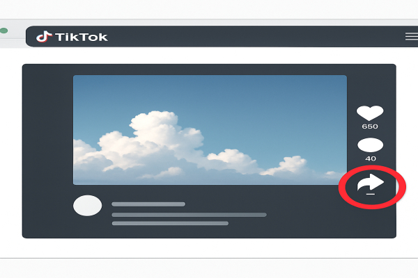 Open TikTok video and tap the Share button