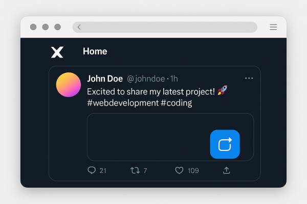 Open the Tweet and click the Share icon