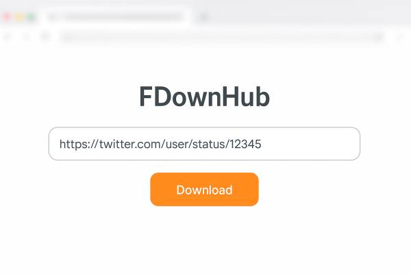 Paste the copied Tweet link into FDownHub